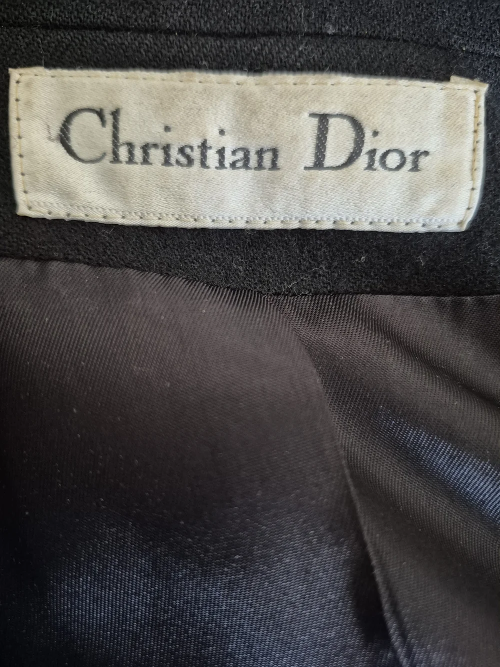 💕Dior VTG Black Wool Blazer with Gold CD Buttons - Size 4💕